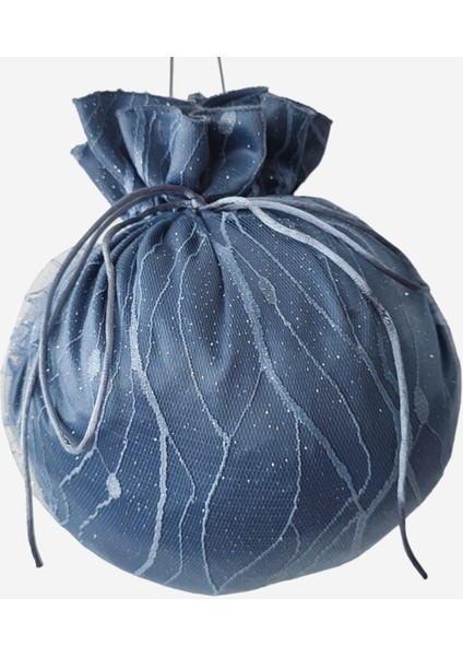 Moda Nur,Petrol Mavi Gelin Takı Kesesi, Kına Kesesi, Gelin Çantası,Parti Çantası ,Gelin Aksesuarları