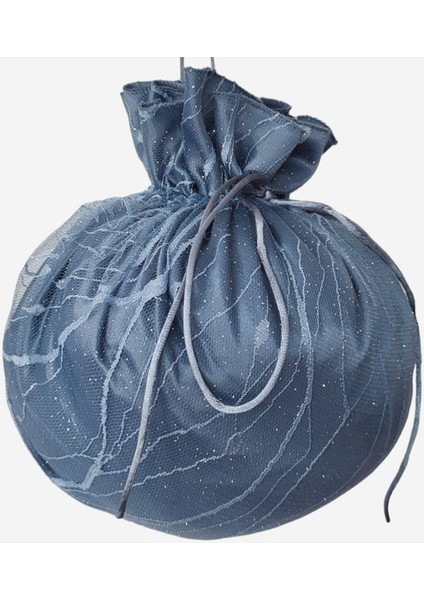 Moda Nur,Petrol Mavi Gelin Takı Kesesi, Kına Kesesi, Gelin Çantası,Parti Çantası ,Gelin Aksesuarları modelleri