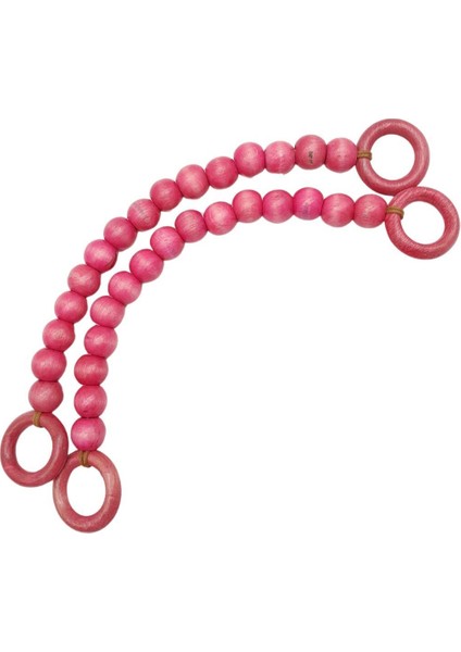 20 mm Ahşap Boncuklu 37 cm Pembe Renk Çanta Sapı fiyatları