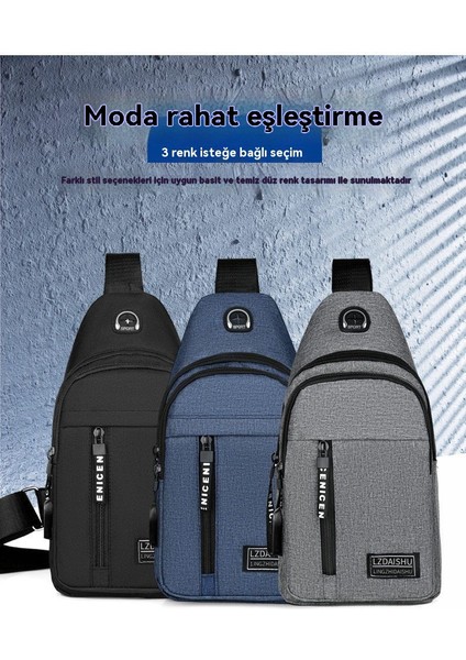 Omuz Çantası Spor Crossbody Çanta Rahat Düz Renk Oxford Kumaş Omuz Çantası Erkekler Için (Yurt Dışından)