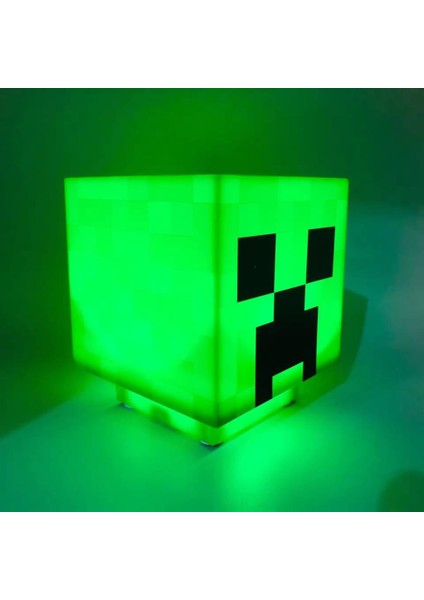 Minecraft Creeper Taşınabilir Şarjlı Pilli Müzikli Gece Lambası