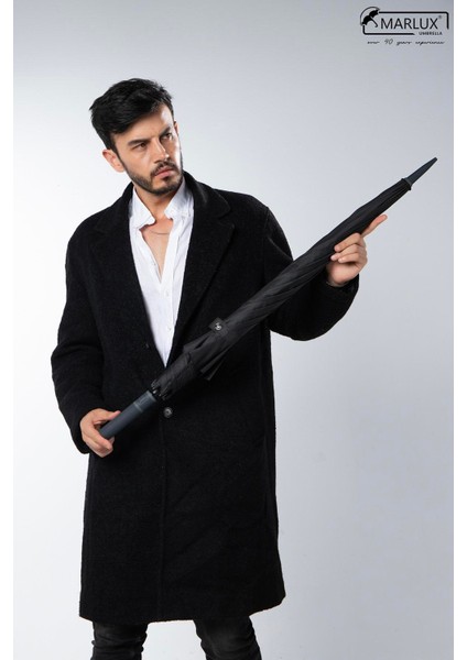 8 Fiber Telli Rüzgara Dayanıklı Otomatik Özel Tasarım Protokol Şemsiye Siyah Gri MPR2008 indirimleri