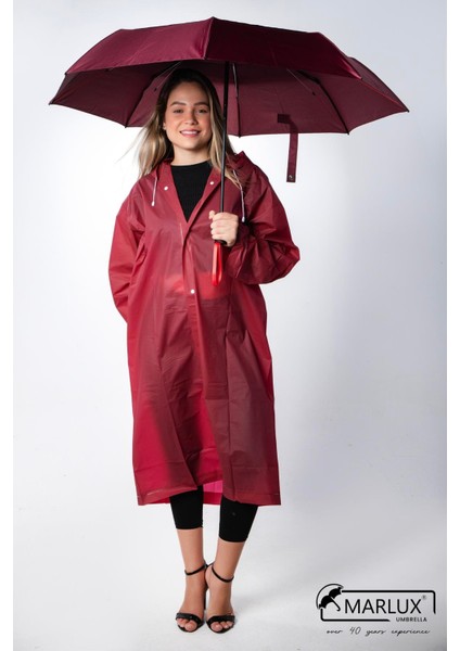 8 Telli Tam Otomatik Rüzgara Dayanıklı Yapı Kılıflı Şemsiye Bordo MPR2001 fiyatları