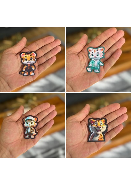 Ütü Ile Yapışan 4 Adet Örme Kumaş Arma Yırtık Kapatıcı Pratik Yama Tekstil Patch Sevimli Renkli Dostlar indirimleri