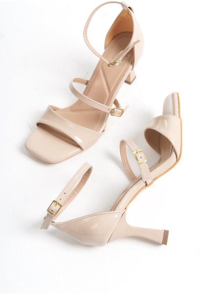 Starfish Ten Bandlı Sandalet Günlük Topuklu Ayakkabı