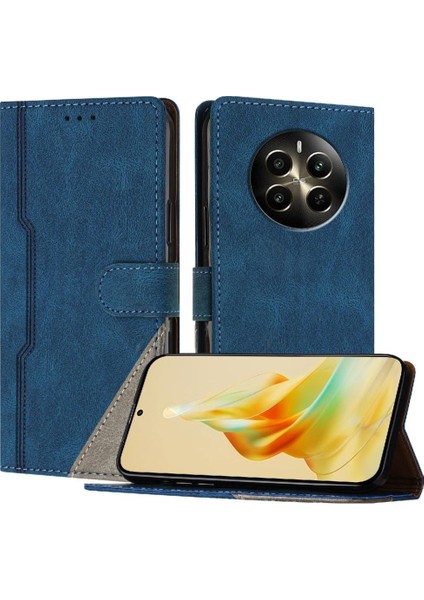 Realme 12 Artı Kart Yuvaları Için Kılıf Kapak Manyetik Kapatma Pu Deri (Yurt Dışından)