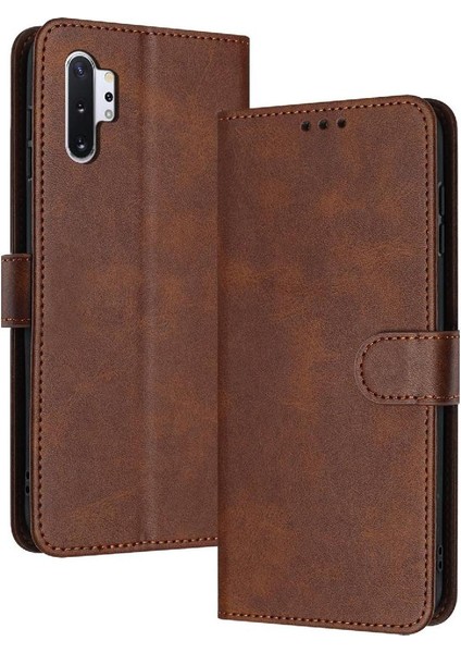 Samsung Galaxy Not 10 Için Flip Case Artı Toka ile Pu Deri ile (Yurt Dışından)