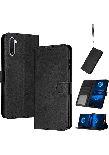 Kart Yuvası ile Toka ile Samsung Galaxy Not 10 Kickstand Için Flip Case (Yurt Dışından)
