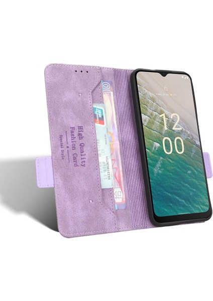 Nokia C32 Deri Folio Flip Case Için Kılıf Tam Koruma Koruyucu (Yurt Dışından)