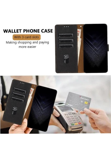Realme 12 Artı Kart Yuvaları Için Kılıf Kapak Manyetik Kapatma Pu Deri (Yurt Dışından)