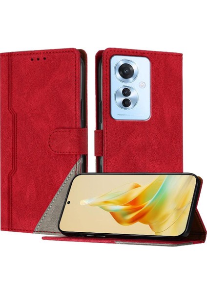 Oppo Oppo 11F Manyetik Kapatma Cüzdan Pu Deri Handy Standı Için Kılıf (Yurt Dışından)