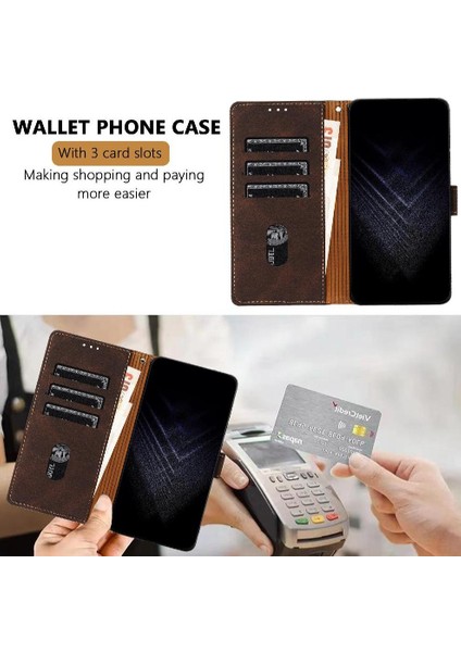 Realme 12 5g Manyetik Kapatma Handy Standı Kart Yuvaları Kapak Pu (Yurt Dışından) fiyatları