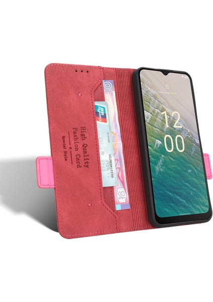 Nokia C32 Deri Folio Flip Case Için Kılıf Tam Koruma Koruyucu (Yurt Dışından)