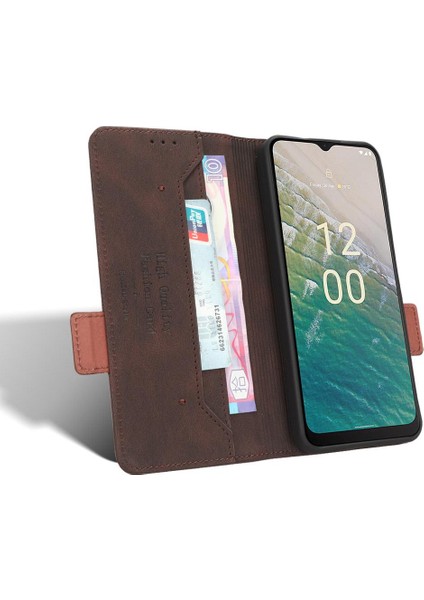 Nokia C32 Deri Folio Flip Case Için Kılıf Tam Koruma Koruyucu (Yurt Dışından)