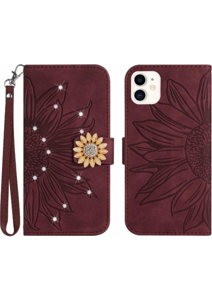 Iphone 12 Için Kılıf Mini Telefon Kılıfı Kart Tutucu Darbeye Tpu Kabuk Pu (Yurt Dışından)