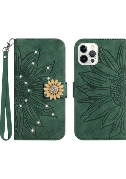 Iphone 12 Için Kılıf Pro Telefon Kılıfı Pu Deri Kapak Çevirin Kart Tutucu Tpu (Yurt Dışından)