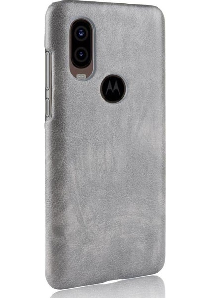 Motorola One Vision Uyumluluk Anti Scratch Retro Lychee Için Retro Kılıf (Yurt Dışından)