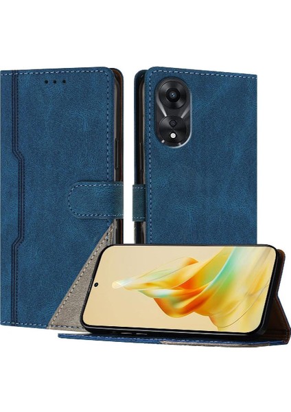 Oppo A78 4g Için Kullanışlı Standı Pu Deri Cüzdan Manyetik Kapatma (Yurt Dışından)