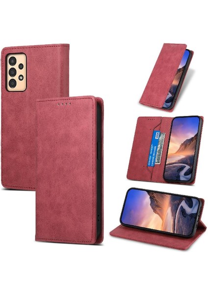 Samsung Galaxy A13 Kickstand Kart Yuvası Tpu Darbeye Için Flip Case (Yurt Dışından)
