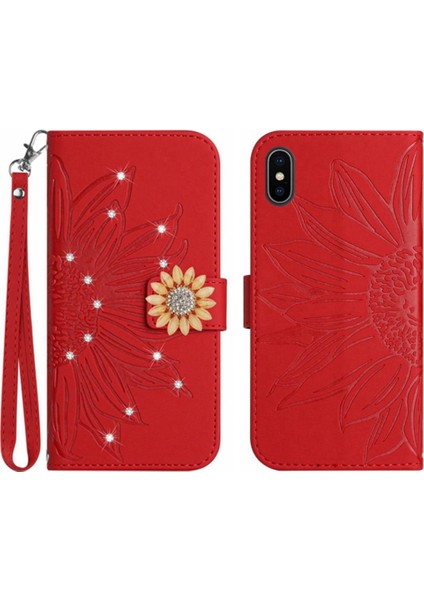 Iphone X/xs Telefon Kılıfı Flip Cüzdan Kredi Kartı Kartı Tutucu Pu Tpu (Yurt Dışından)
