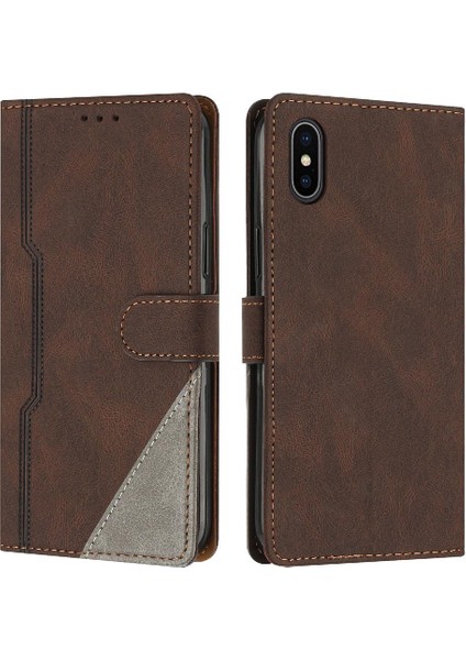 Iphone iphone Xs Max Manyetik Kapatma Kart Yuvaları Için Kılıf Kapak Handy Pu (Yurt Dışından)