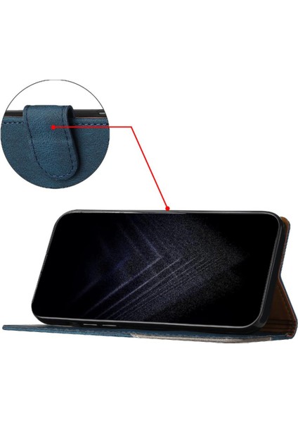 Iphone 15 Için Kılıf Artı Manyetik Kapatma Kart Yuvaları Kapak Handy Standı Pu (Yurt Dışından)