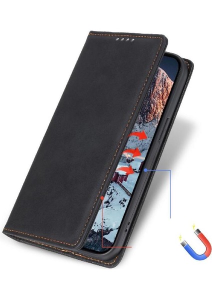 IPhone 12 Mini Kickstand Iş Rahat Darbeye Tpu Kart Için Flip Case (Yurt Dışından)