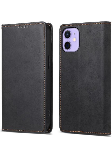 IPhone 12 Mini Kickstand Iş Rahat Darbeye Tpu Kart Için Flip Case (Yurt Dışından)