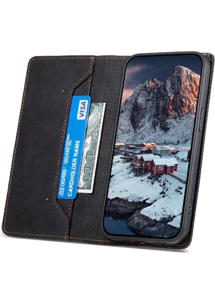 IPhone 12 Mini Kickstand Iş Rahat Darbeye Tpu Kart Için Flip Case (Yurt Dışından)