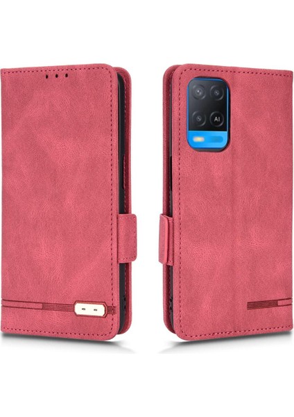 Oppo A54 4g Kart Ekleme Koruyucu Kapak Için Kılıf Deri Folio Kapak (Yurt Dışından)
