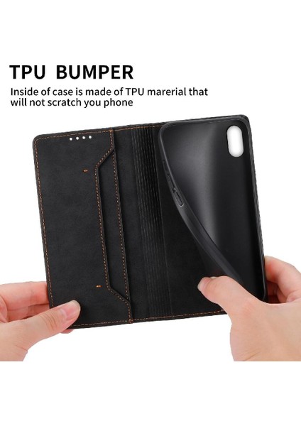 IPhone Xs Max Darbeye Iş Rahat Tpu Kart Yuvası Için Flip Case (Yurt Dışından)