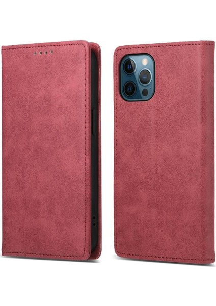 IPhone 12 Için Flip Case Pro Max Kart Yuvası Darbeye Tpu Iş Rahat (Yurt Dışından)
