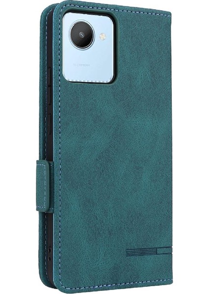 Oppo Realme C30 Kart Ekleme Deri Için Kılıf Folio Flip Case Tam (Yurt Dışından) fırsatları
