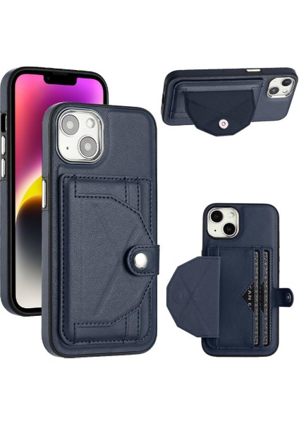 IPhone 14 Için Kılıf Artı Kickstand Koruyucu Kapak Premium Pu Deri Kart (Yurt Dışından)