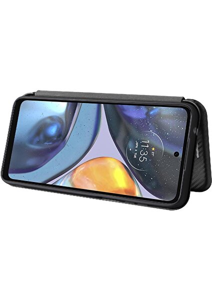 Gx Shop Motorola Moto G22 Manyetik Karbon Fiber ile Tam Koruma (Yurt Dışından)