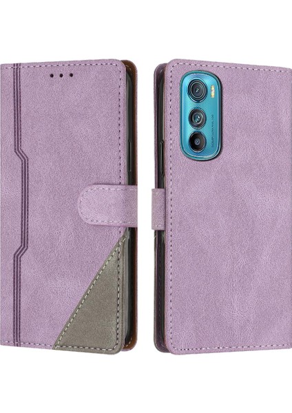 Motorola Moto Kenar 30 Pu Deri Cüzdan Manyetik Kapatma Kartı Için Kılıf (Yurt Dışından)
