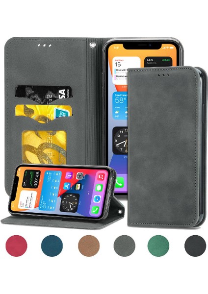 Iphone 11 Için Kılıf Pro Deri Kılıf Darbeye Basit Iş Cüzdan (Yurt Dışından)