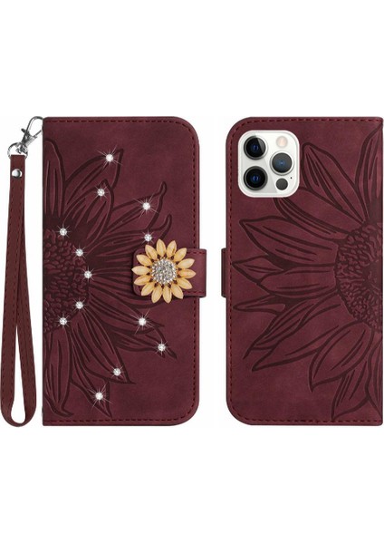Iphone 12 Için Kılıf Pro Telefon Kılıfı Pu Deri Kapak Çevirin Kart Tutucu Tpu (Yurt Dışından)