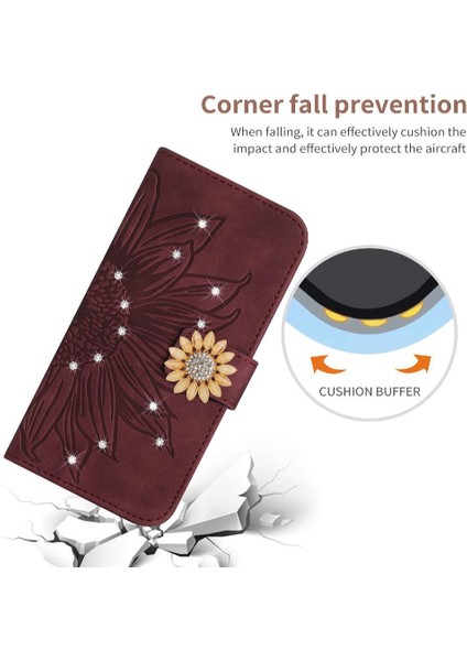 Iphone 12 Için Kılıf Pro Telefon Kılıfı Pu Deri Kapak Çevirin Kart Tutucu Tpu (Yurt Dışından)