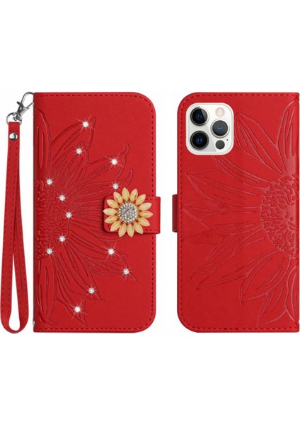 Iphone 12 Için Kılıf Pro Telefon Kılıfı Pu Deri Kapak Çevirin Kart Tutucu Tpu (Yurt Dışından)