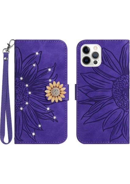 Iphone 12 Için Kılıf Pro Telefon Kılıfı Pu Deri Kapak Çevirin Kart Tutucu Tpu (Yurt Dışından)