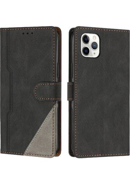 Iphone 11 Için Kılıf Pro Max Kart Yuvaları Kapak Handy Standı Cüzdan Manyetik Pu (Yurt Dışından)