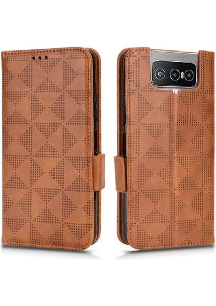 Asus Zenfone 8 Için Kılıf Flip Kapak Görüntüleme Standı Pu Deri Cüzdan 3 (Yurt Dışından)