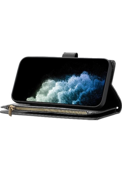 Gx Shop Oppo Bulmak Için Kılıf X5 Pro Cüzdan Fermuar Çanta Kapak Folio Flip Kart Pu (Yurt Dışından)