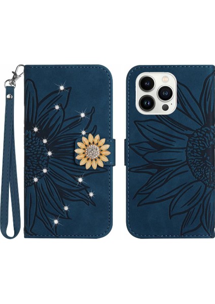 Iphone 15 Için Kılıf Pro Telefon Kılıfı Flip Cüzdan Kredi Kartı Kartı Tutucu Pu (Yurt Dışından)