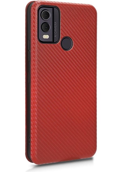 Nokia C22 Için Kılıf Tam Koruma Deri Folio Flip Case Manyetik (Yurt Dışından)