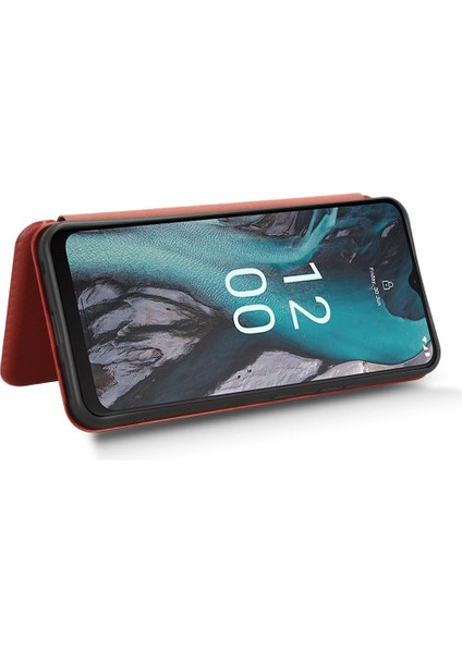 Nokia C22 Için Kılıf Tam Koruma Deri Folio Flip Case Manyetik (Yurt Dışından)