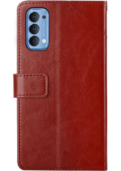Oppo Oppo 4 5g Telefon Kılıfı Için Kılıf Kapak Çevirin Kitap Katlanır Deri Cüzdan (Yurt Dışından)