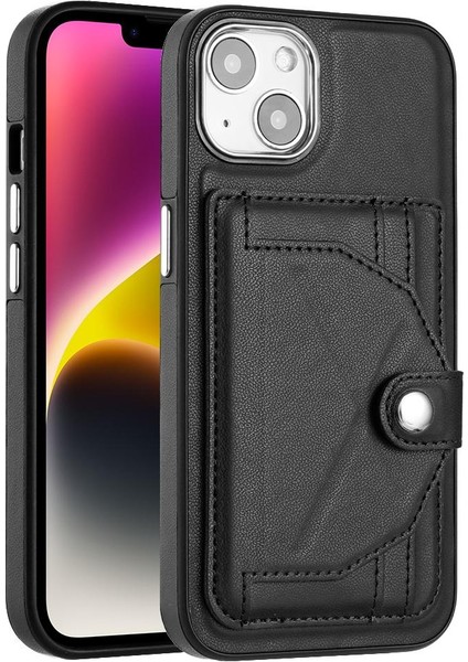 IPhone 14 Için Kılıf Artı Kickstand Koruyucu Kapak Premium Pu Deri Kart (Yurt Dışından)