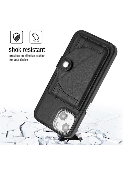 IPhone 14 Için Kılıf Artı Kickstand Koruyucu Kapak Premium Pu Deri Kart (Yurt Dışından)